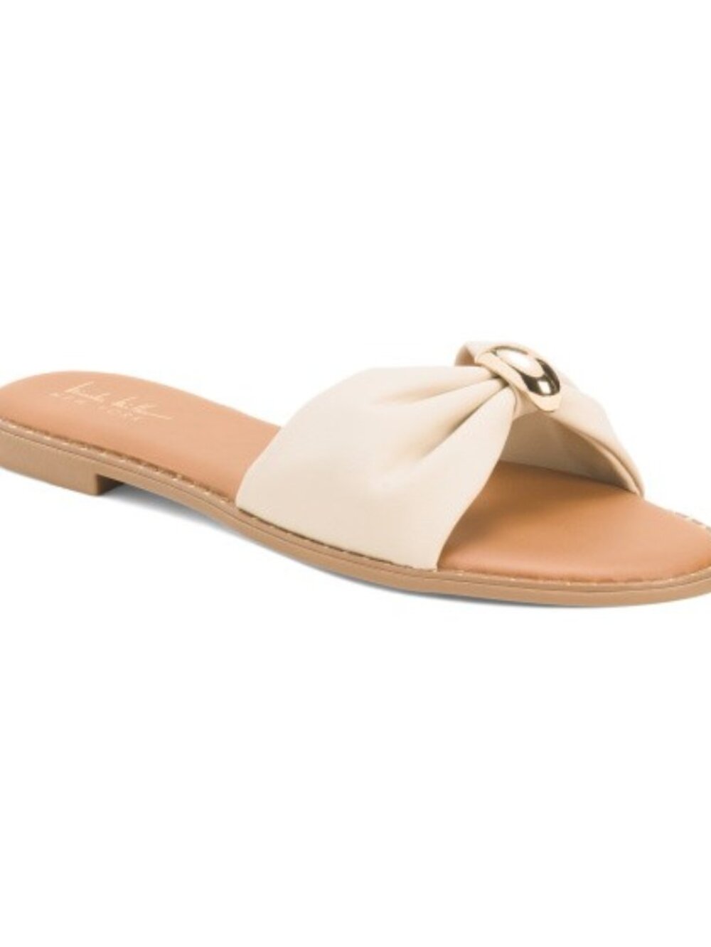 NICOLE MILLER Oldan Slide Sandals in Bone Size 8.5 NWT